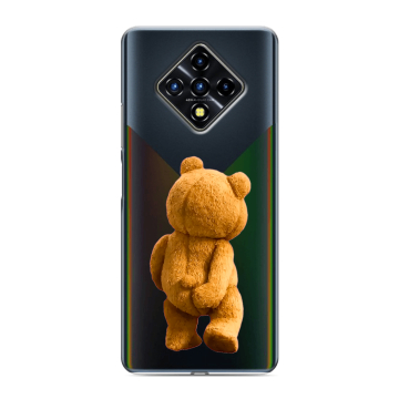 Силиконовый противоударный чехол на Infinix Zero 8 с принтом Медведь