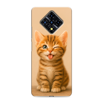 Силиконовый противоударный чехол на Infinix Zero 8 с принтом котенок Силиконовый противоударный чехол на Infinix Zero 8 с принтом котенок