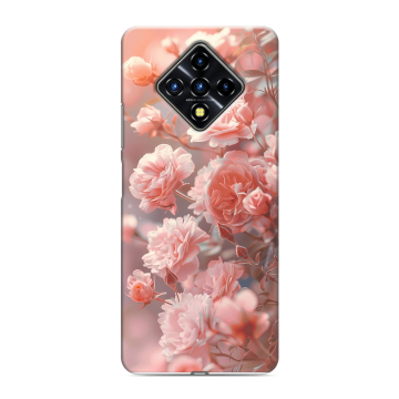 Силиконовый противоударный чехол на Infinix Zero 8 с принтом Розовые розы