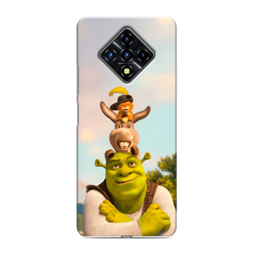 Силиконовый противоударный чехол на Infinix Zero 8 с принтом Шрек Shrek