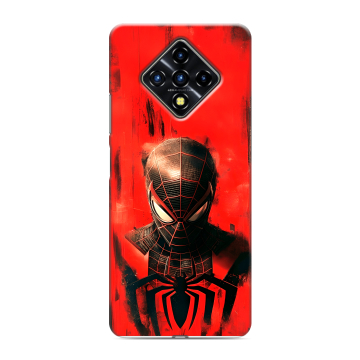 Силиконовый противоударный чехол на Infinix Zero 8 с принтом человек паук spiderman