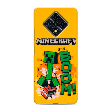Силиконовый противоударный чехол на Infinix Zero 8 с принтом Майнкрафт Minecraft