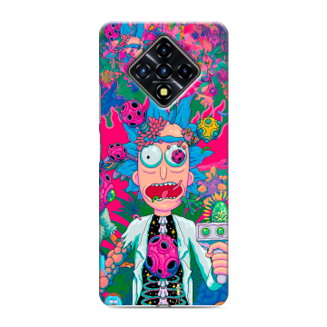 Силиконовый противоударный чехол на Infinix Zero 8 с принтом Рик и Морти Rick Morty