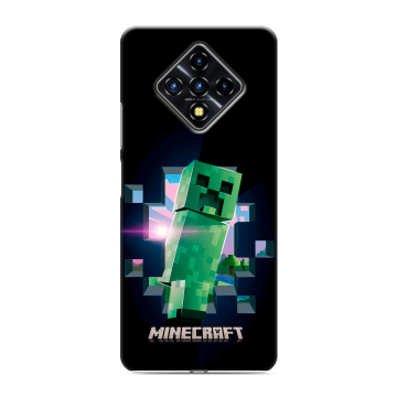 Силиконовый противоударный чехол на Infinix Zero 8 с принтом Майнкрафт Minecraft