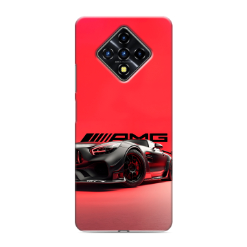 Силиконовый противоударный чехол на Infinix Zero 8 с принтом Мерседес Mercedes AMG