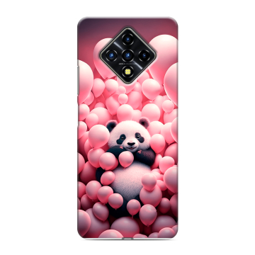 Силиконовый противоударный чехол на Infinix Zero 8 с принтом Панда Силиконовый противоударный чехол на Infinix Zero 8 с принтом Панда