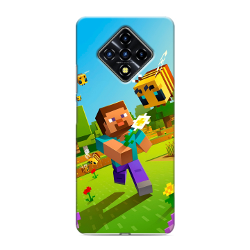 Силиконовый противоударный чехол на Infinix Zero 8 с принтом Майнкрафт Minecraft Силиконовый противоударный чехол на Infinix Zero 8 с принтом Майнкрафт Minecraft