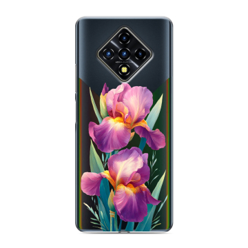 Силиконовый противоударный чехол на Infinix Zero 8 с принтом Цветы орхидеи