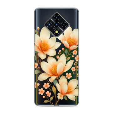 Силиконовый противоударный чехол на Infinix Zero 8 с принтом Цветы