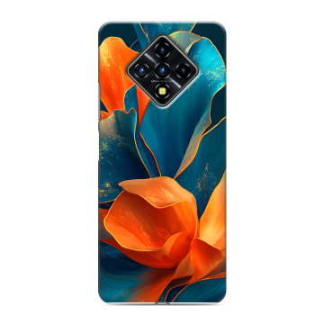 Силиконовый противоударный чехол на Infinix Zero 8 с принтом Цветы