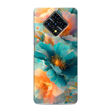 Силиконовый противоударный чехол на Infinix Zero 8 с принтом Цветы