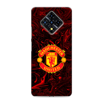 Силиконовый противоударный чехол на Infinix Zero 8 с принтом Manchester United