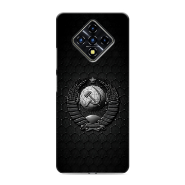 Силиконовый противоударный чехол на Infinix Zero 8 с принтом Герб Флаг СССР Силиконовый противоударный чехол на Infinix Zero 8 с принтом Герб Флаг СССР
