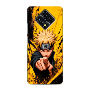 Силиконовый противоударный чехол на Infinix Zero 8 с принтом Naruto Наруто
