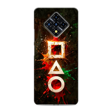 Силиконовый противоударный чехол на Infinix Zero 8 с принтом Squid Game Игра кальмара