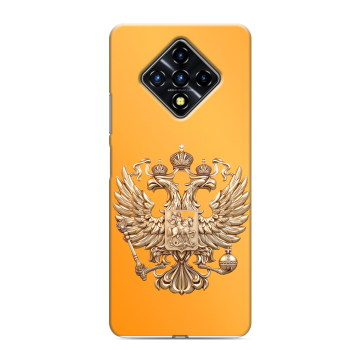 Силиконовый противоударный чехол на Infinix Zero 8 с принтом Герб Флаг России