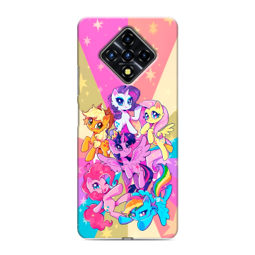 Силиконовый противоударный чехол на Infinix Zero 8 с принтом My little pony Дружба чудо