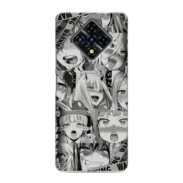 Силиконовый противоударный чехол на Infinix Zero 8 с принтом Ahegao Ахегао Аниме
