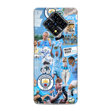 Силиконовый противоударный чехол на Infinix Zero 8 с принтом Man City Манчестер Сити