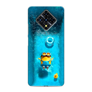 Силиконовый противоударный чехол на Infinix Zero 8 с принтом Миньоны Силиконовый противоударный чехол на Infinix Zero 8 с принтом Миньоны