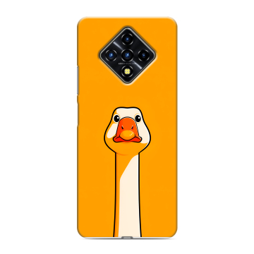 Силиконовый противоударный чехол на Infinix Zero 8 с принтом Смешная утка