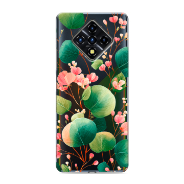 Силиконовый противоударный чехол на Infinix Zero 8 с принтом женский