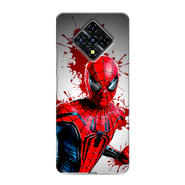 Силиконовый противоударный чехол на Infinix Zero 8 с принтом Spiderman Человек паук