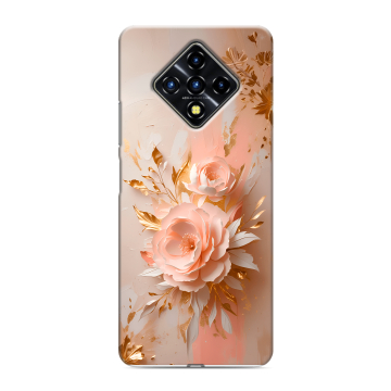 Силиконовый противоударный чехол на Infinix Zero 8 с принтом женский