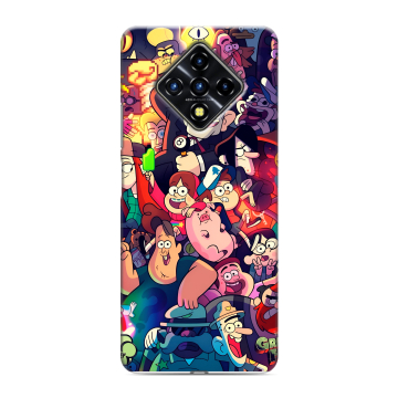 Силиконовый противоударный чехол на Infinix Zero 8 с принтом Gravity Falls Гравити Фолз