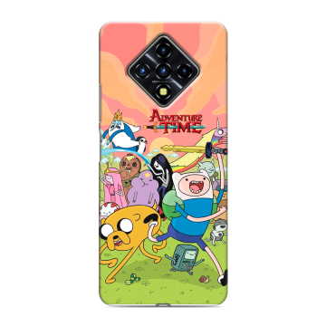 Силиконовый противоударный чехол на Infinix Zero 8 с принтом Adventure time Время приключений