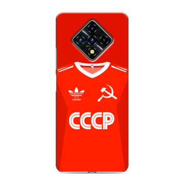 Силиконовый противоударный чехол на Infinix Zero 8 с принтом Флаг Герб СССР