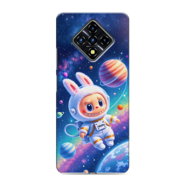 Силиконовый противоударный чехол на Infinix Zero 8 с принтом Labubu Лабубу
