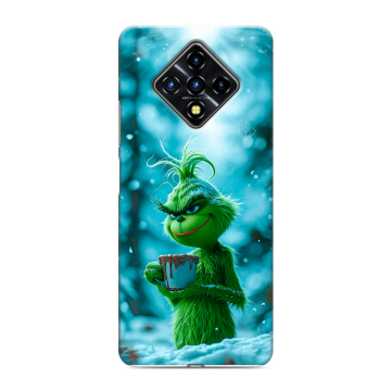 Силиконовый противоударный чехол на Infinix Zero 8 с принтом Новый год гринч
