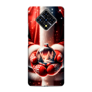 Силиконовый противоударный чехол на Infinix Zero 8 с принтом Новый год