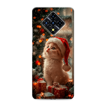 Силиконовый противоударный чехол на Infinix Zero 8 с принтом Новый год