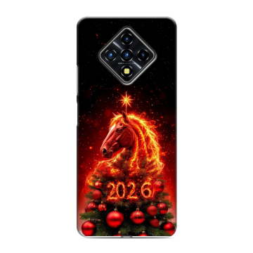 Силиконовый противоударный чехол на Infinix Zero 8 с принтом Новый год