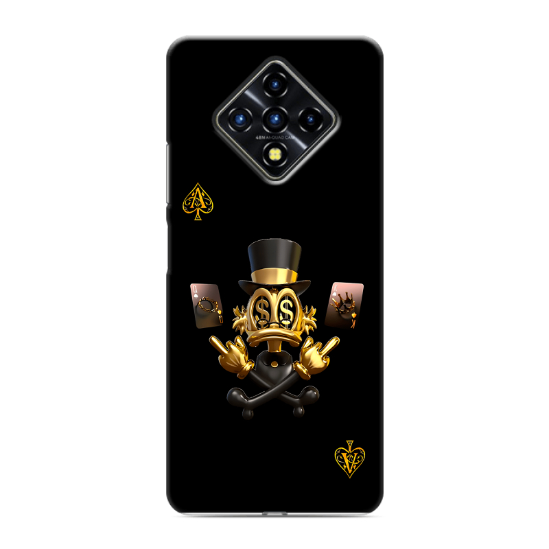 Силиконовый противоударный чехол на Infinix Zero 8 с принтом Золотой скрудж макдак Силиконовый противоударный чехол на Infinix Zero 8 с принтом Золотой скрудж макдак