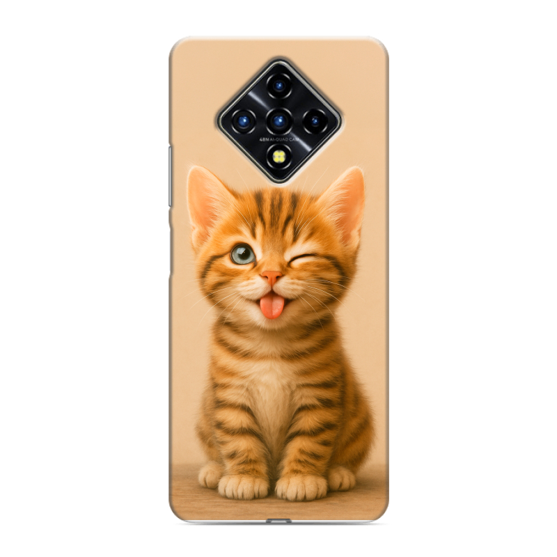 Силиконовый противоударный чехол на Infinix Zero 8 с принтом котенок Силиконовый противоударный чехол на Infinix Zero 8 с принтом котенок