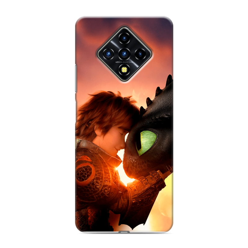 Силиконовый противоударный чехол на Infinix Zero 8 с принтом Как приручить дракона Силиконовый противоударный чехол на Infinix Zero 8 с принтом Как приручить дракона