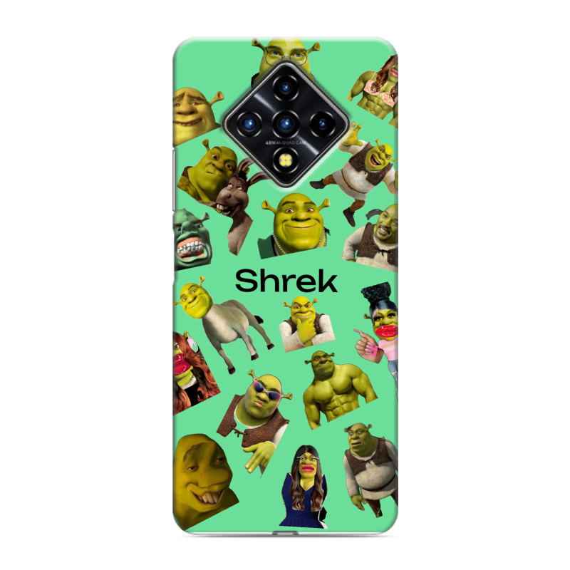 Силиконовый противоударный чехол на Infinix Zero 8 с принтом Шрек Shrek Силиконовый противоударный чехол на Infinix Zero 8 с принтом Шрек Shrek
