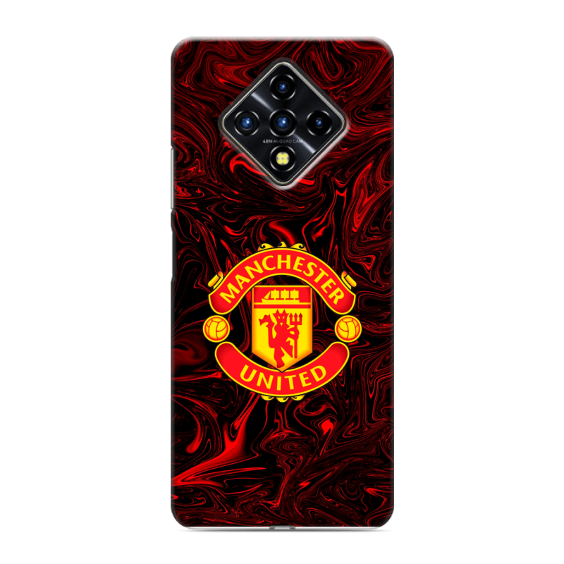 Силиконовый противоударный чехол на Infinix Zero 8 с принтом Manchester United Силиконовый противоударный чехол на Infinix Zero 8 с принтом Manchester United