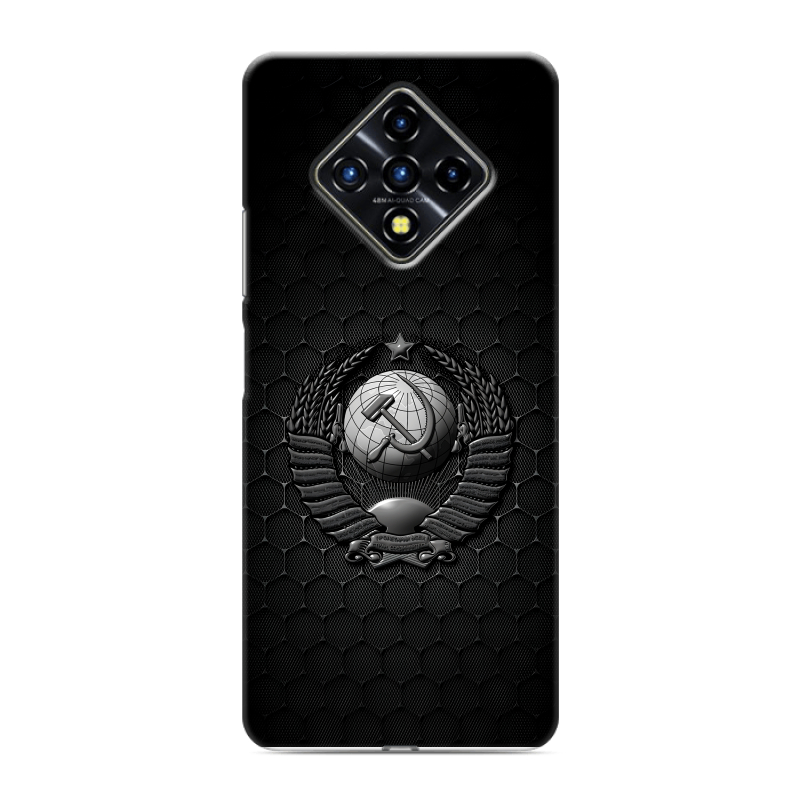 Силиконовый противоударный чехол на Infinix Zero 8 с принтом Герб Флаг СССР Силиконовый противоударный чехол на Infinix Zero 8 с принтом Герб Флаг СССР