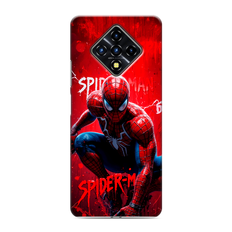 Силиконовый противоударный чехол на Infinix Zero 8 с принтом Spiderman Человек паук Силиконовый противоударный чехол на Infinix Zero 8 с принтом Spiderman Человек паук