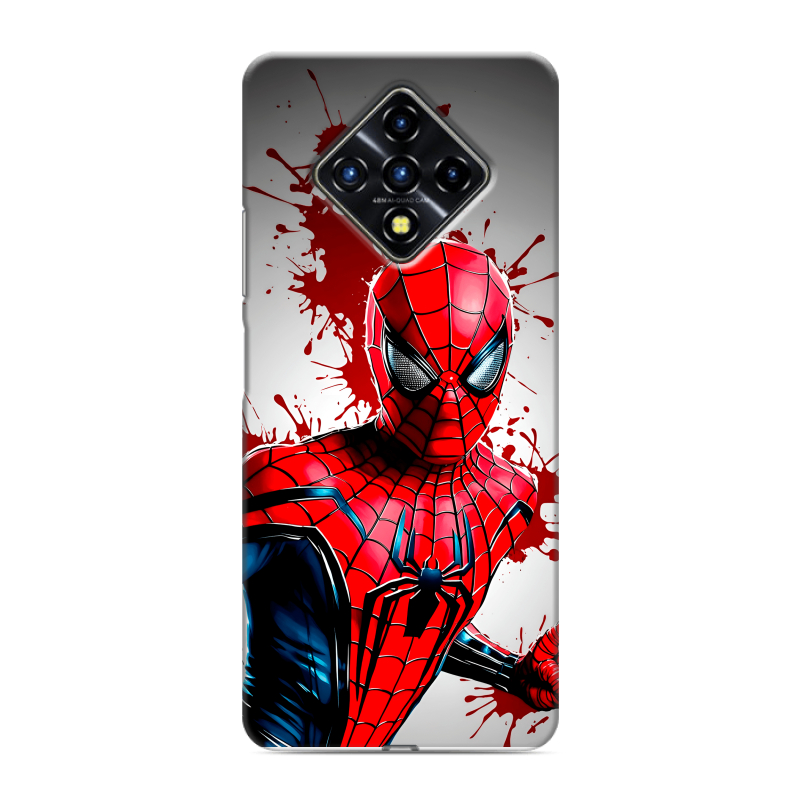 Силиконовый противоударный чехол на Infinix Zero 8 с принтом Spiderman Человек паук Силиконовый противоударный чехол на Infinix Zero 8 с принтом Spiderman Человек паук