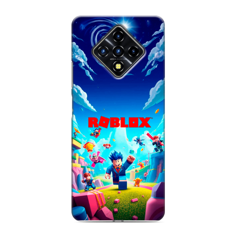 Силиконовый противоударный чехол на Infinix Zero 8 с принтом Roblox Роблокс Силиконовый противоударный чехол на Infinix Zero 8 с принтом Roblox Роблокс