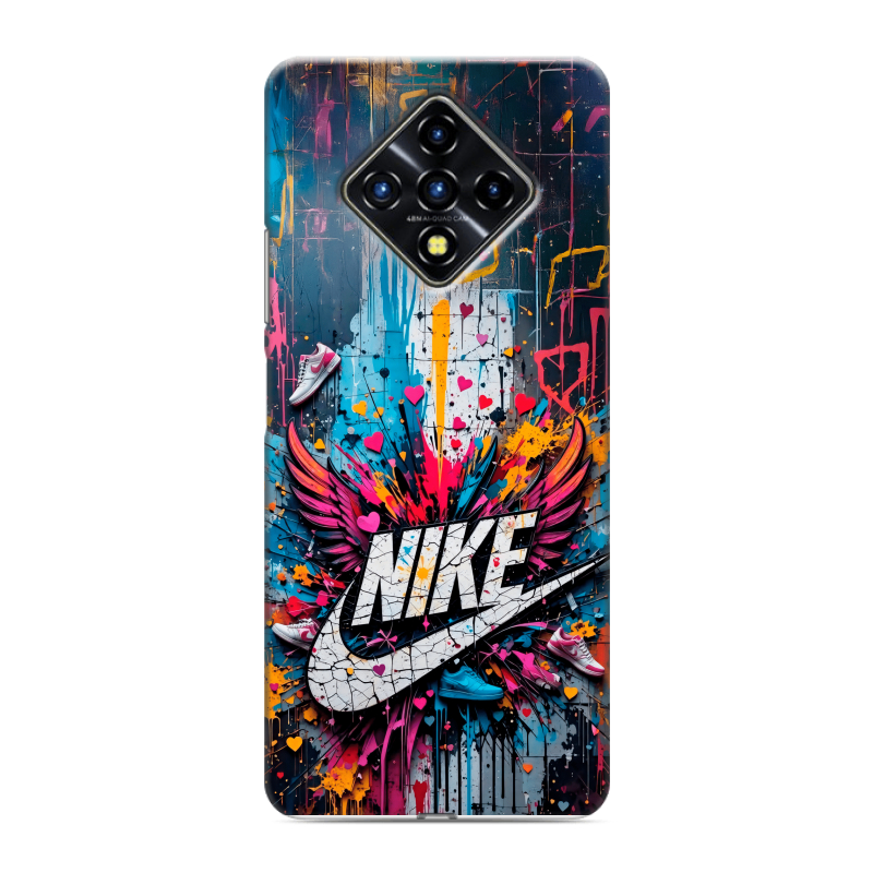 Силиконовый противоударный чехол на Infinix Zero 8 с принтом Nike Найк Силиконовый противоударный чехол на Infinix Zero 8 с принтом Nike Найк