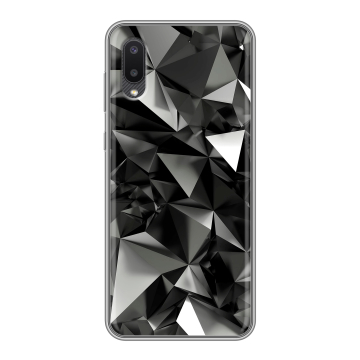 Силиконовый чехол на Samsung Galaxy A02 с принтом Черные кристаллы Силиконовый чехол на Samsung Galaxy A02 с принтом Черные кристаллы