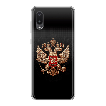 Силиконовый чехол на Samsung Galaxy A02 с принтом Герб России Силиконовый чехол на Samsung Galaxy A02 с принтом Герб России