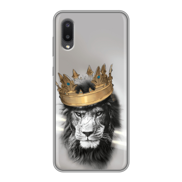 Силиконовый чехол на Samsung Galaxy A02 с принтом Лев с короной Силиконовый чехол на Samsung Galaxy A02 с принтом Лев с короной
