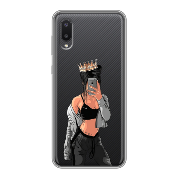 Силиконовый чехол на Samsung Galaxy A02 с принтом Женские принты Силиконовый чехол на Samsung Galaxy A02 с принтом Женские принты